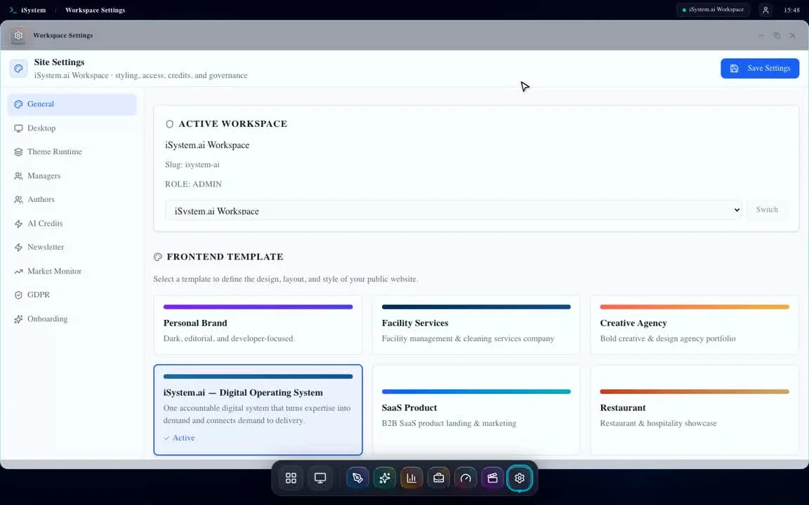 Workspace Settings